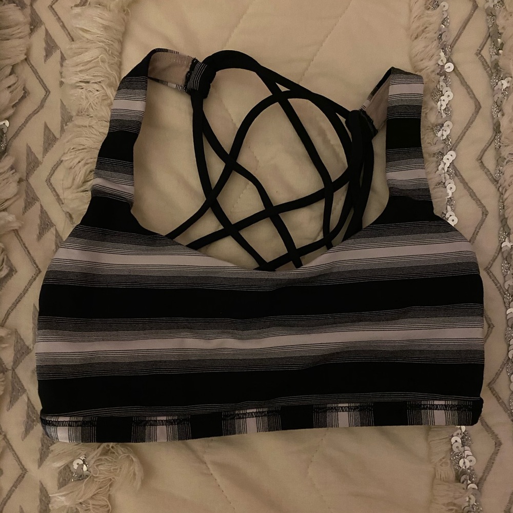 Lululemon Striped Sports Bra